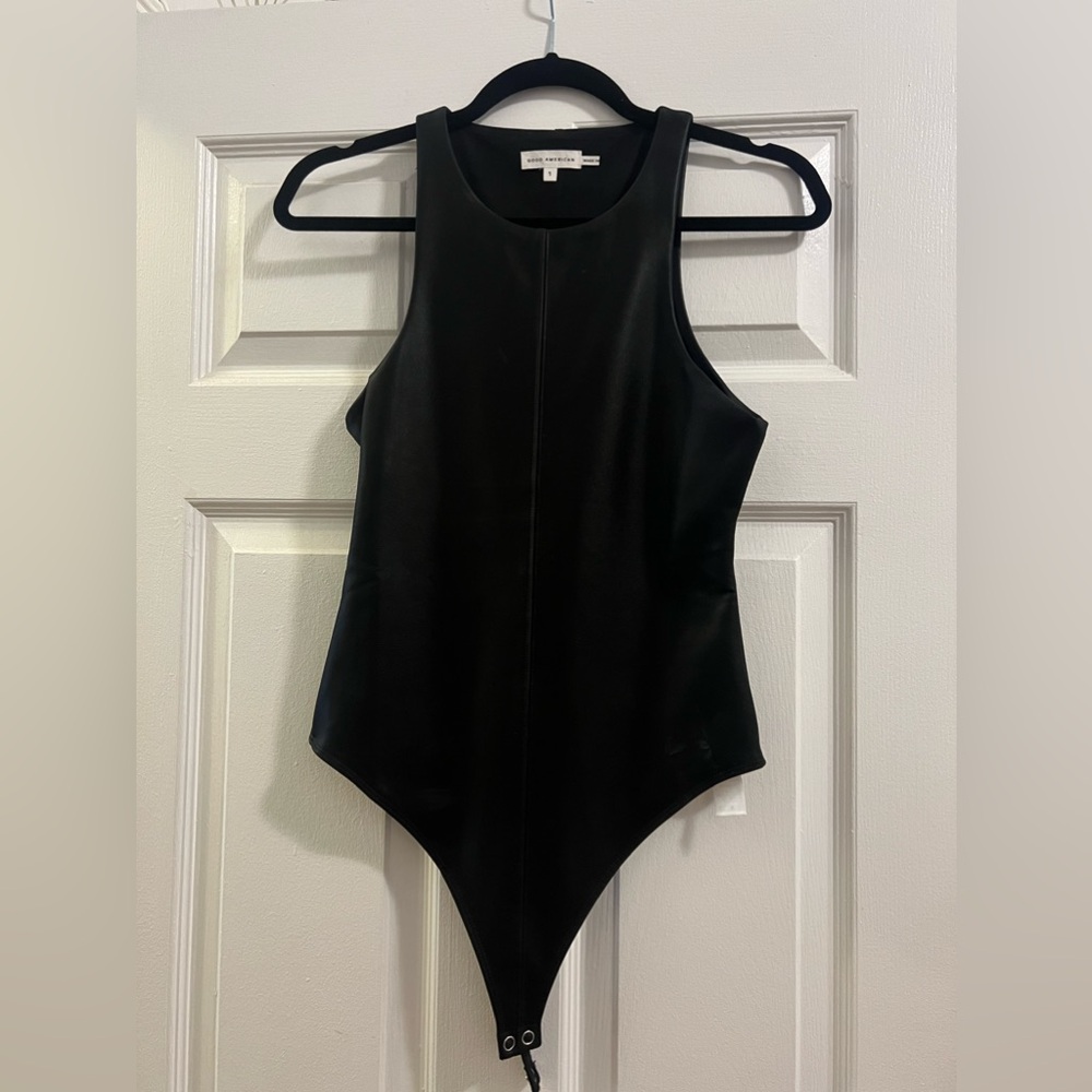 NWOT Good American Leather Bodysuit